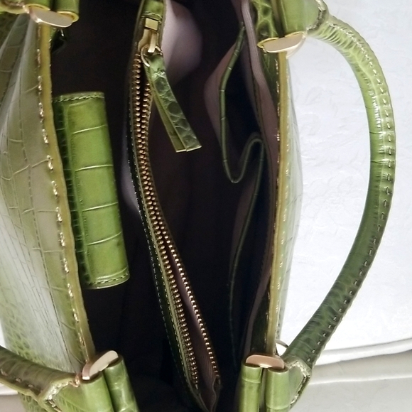 Ann Taylor Genuine Leather Olive Green Handbag - Picture 9 of 9
